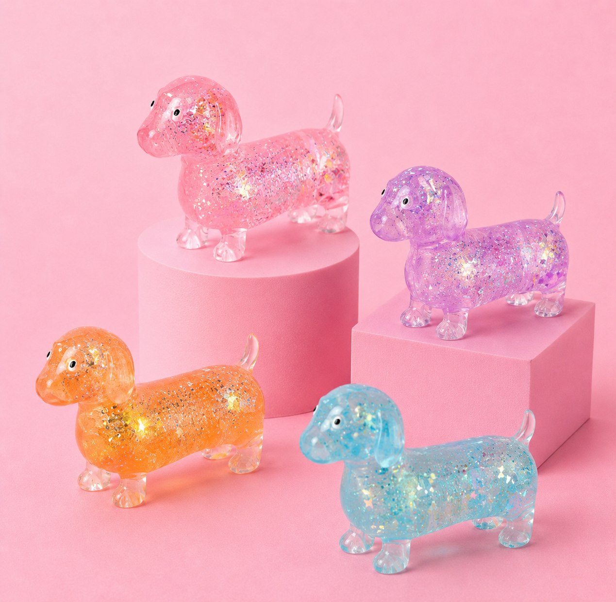 Mystery Dachshund Glitter Squish
